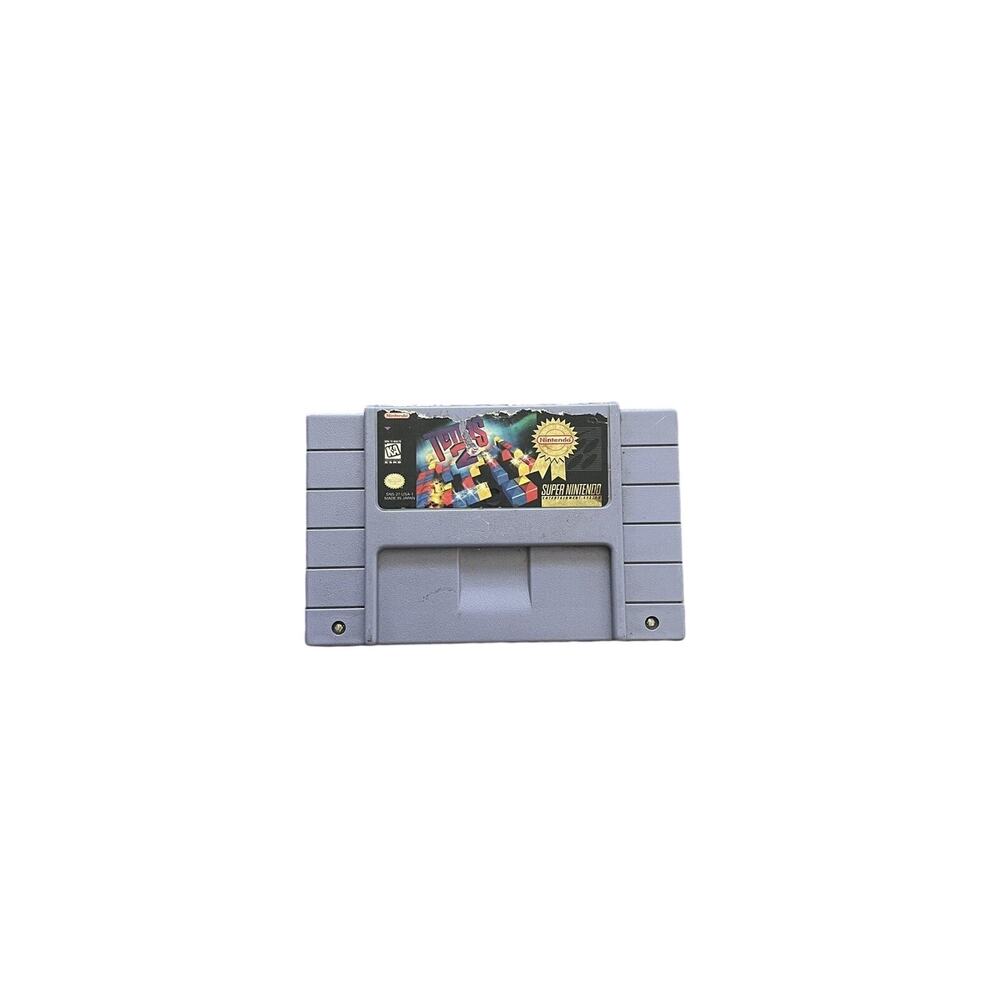 Tetris 2 SNES Cartridge Only Tested & Cleaned Sticker Damage 1994